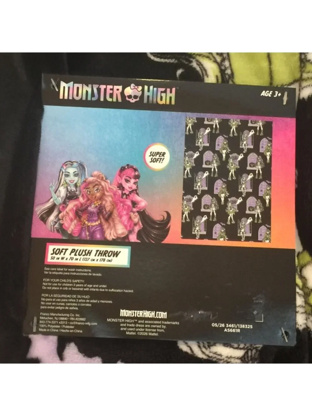 Monster High Plush Frankie Stein Draculaura 50